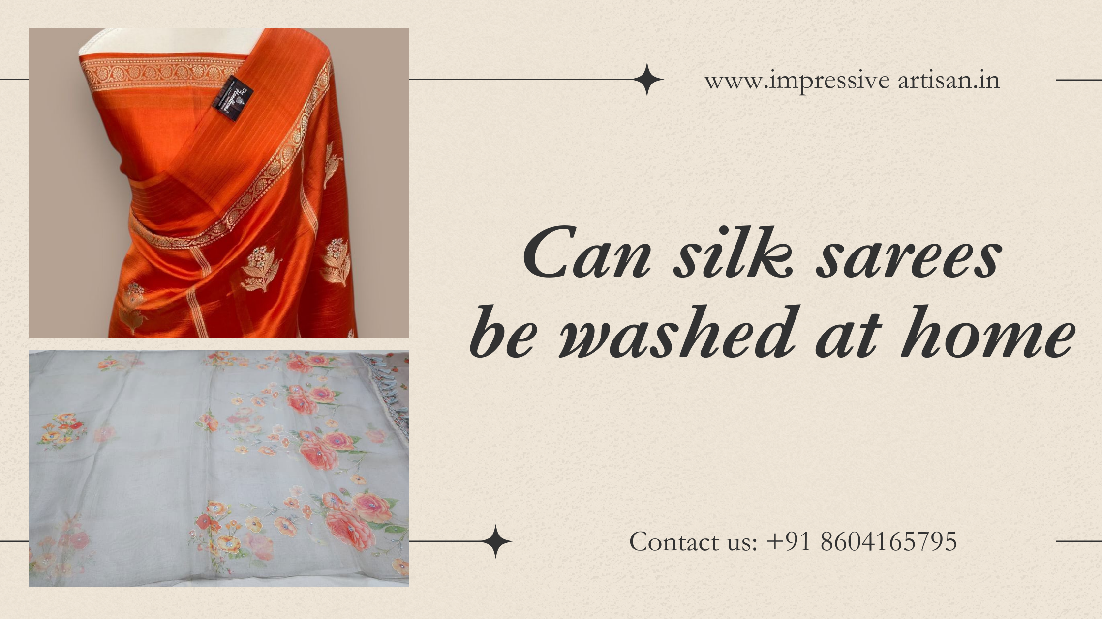 Can silk sarees be washed at home